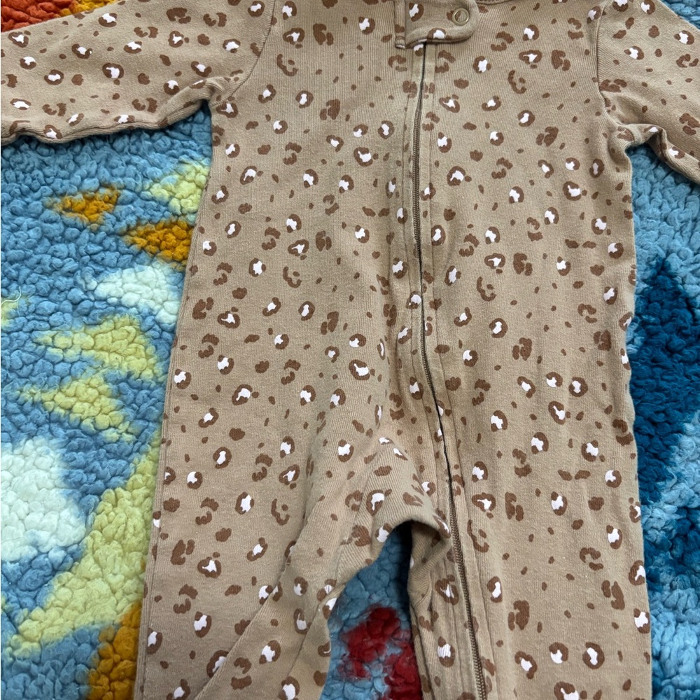 Carter's Brown Leopard Print Footie